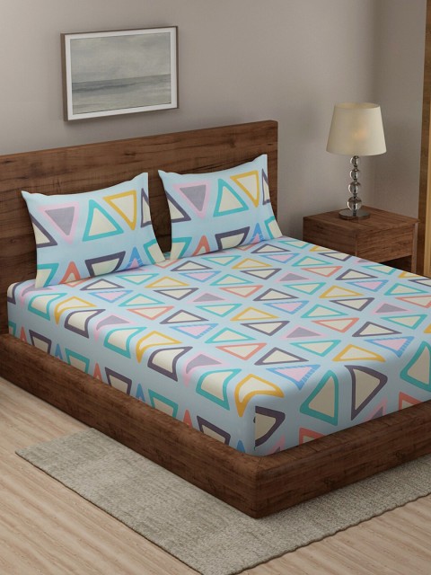 

TAG 7 Multicoloured Printed Cotton 144 TC 2 King Bedsheet With 4 Pillow Covers, Multi