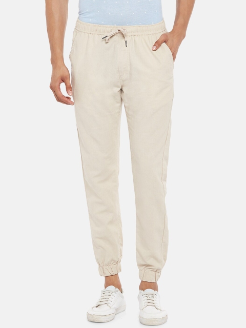

BYFORD by Pantaloons Men Khaki Slim Fit Joggers Trousers