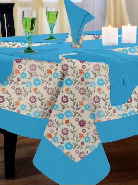 

Lushomes Multicoloured Cotton Table Cloth Set, Multi