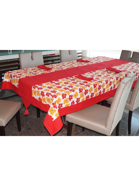 

Lushomes Multicoloured Basic Printed 12 Seater Table Linen Set, Multi