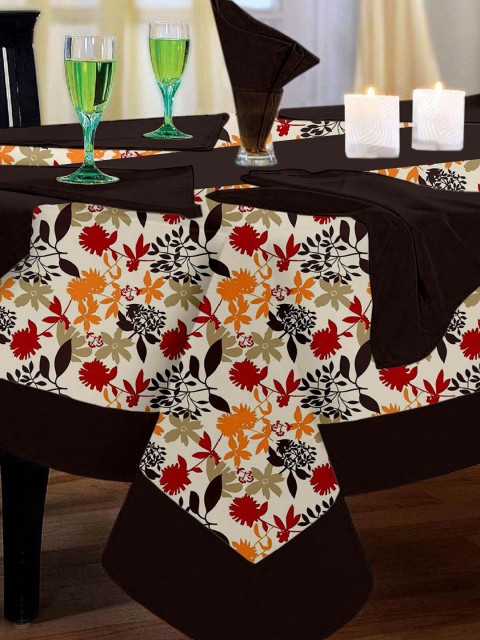 

Lushomes Multicoloured Cotton Table Cloth Set, Multi