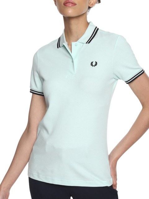 

Fred Perry Women Blue Polo Collar T-shirt