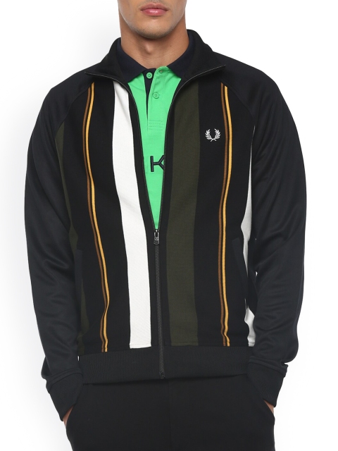 

Fred Perry Men Black Yellow Striped Padded Jacket