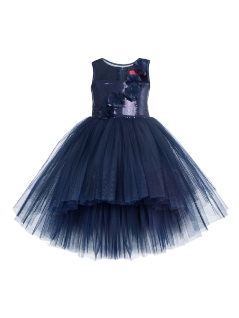 

Toy Balloon Kids Navy Blue Layered Net Dress