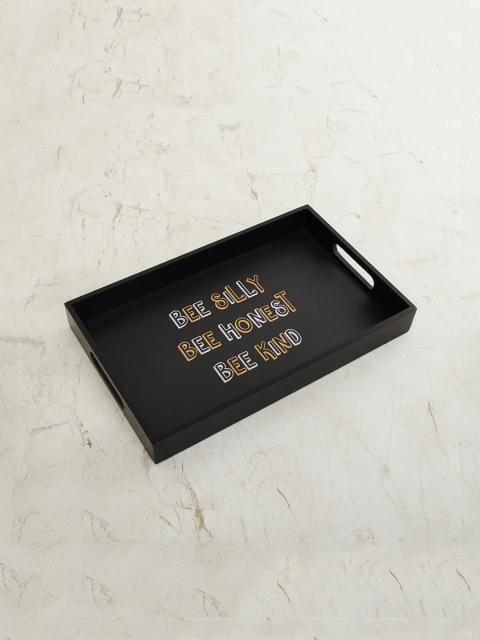 

Home Centre Black & Yellow Digital Printed Rectangular Tray