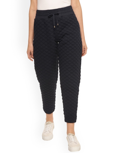 

Ted Baker Women Navy Blue Quilted Joggers