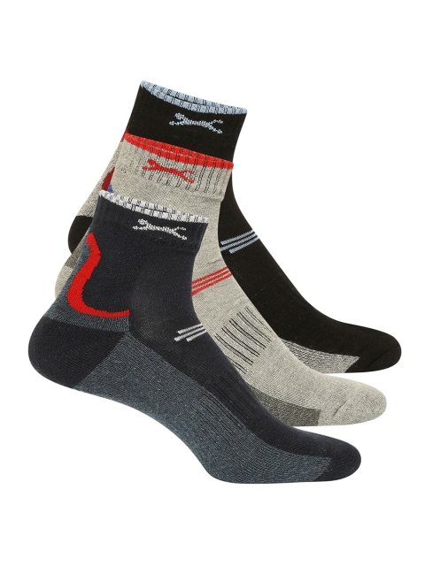 

Black Panther Set Of 3 Men Multicoloured Cotton Ankle Length Sports Socks, Multi