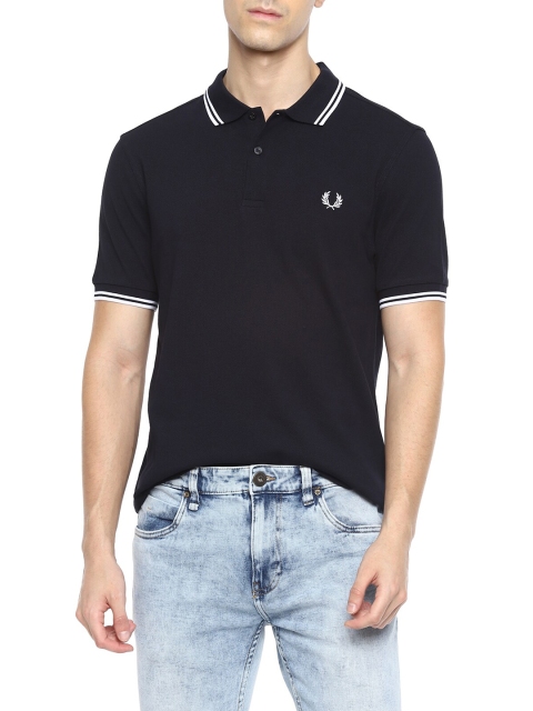 

Fred Perry Men Navy Blue Polo Collar T-shirt