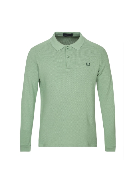 

Fred Perry Men Green Solid Polo Collar T-shirt