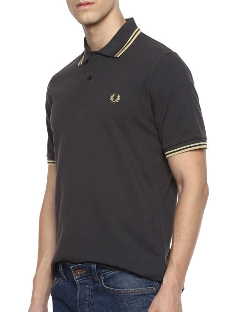 

Fred Perry Men Grey Polo Collar T-shirt
