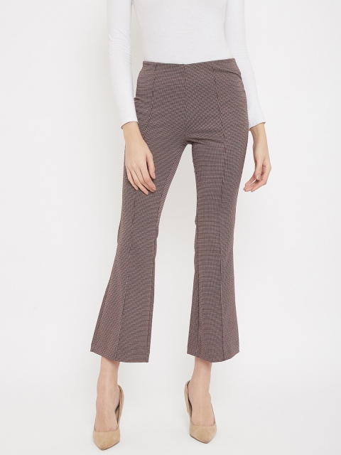 

Madame Women Maroon Printed Cotton Treggings