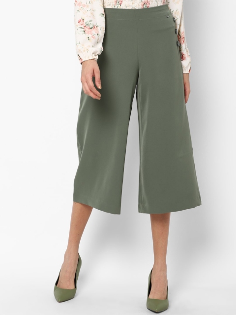 

Allen Solly Woman Women Olive Green Culottes Trousers