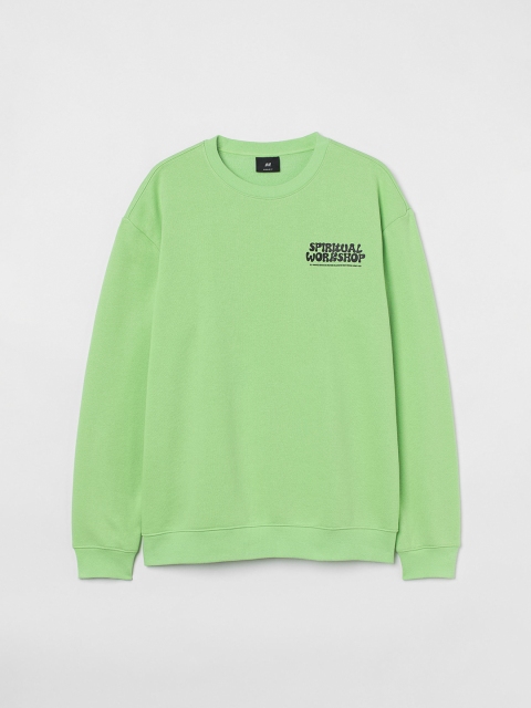 

H&M Men Green Sweatshirt