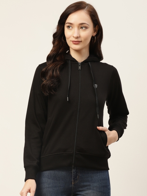 

Okane Women Black Hooded Sweatshirt