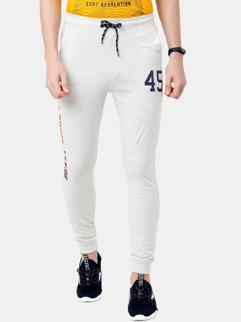 

ARDEUR Men Off White Solid Pure Cotton Joggers