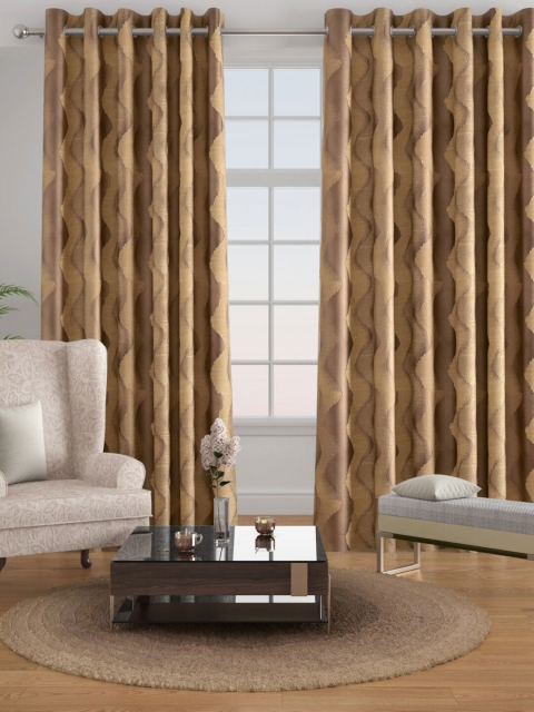 

Raymond Home Brown Set of 2 Jacquard Door Curtain