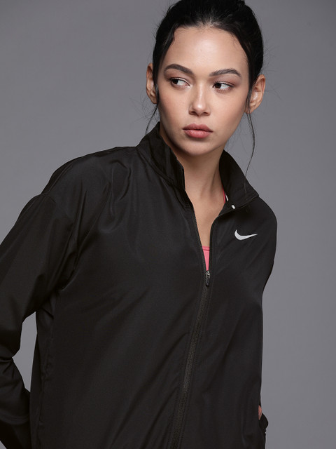 

Nike Women Black AS W NK Dri-Fit Running Jacket