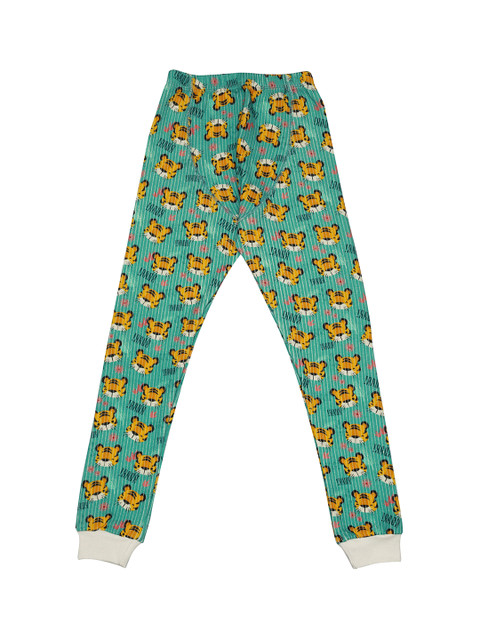 

DChica Boys Green & Yellow Printed Thermal Pants