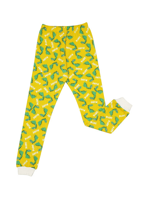 

DChica Boys Yellow Printed Thermal Track Pants