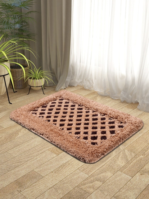 

KICA Brown Super Soft Micro-Diamond Design Microfibre Mat With Anti-Skid Latex Bac