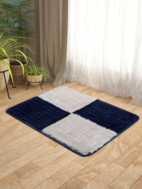 

KICA Set of 2 Blue & Grey Microfibre Anti-Skid Latex Door Mat