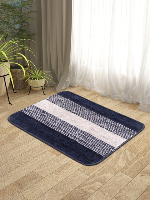 

KICA Set Of 2 Blue Microfiber Bath Rugs