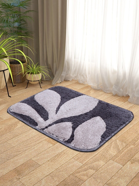 

KICA Charcoal Super Soft Micro-Leaf Design Microfibre Anti-Skid Mat