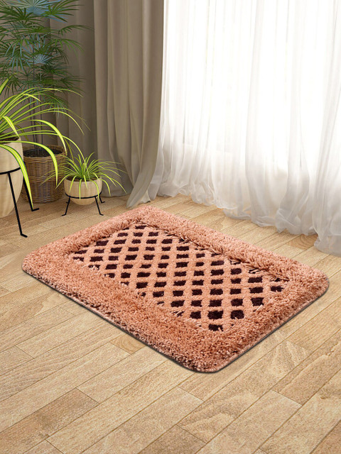 

KICA Brown Super Soft Micro-Diamond Design Microfibre Mat With Anti-Skid Latex Back