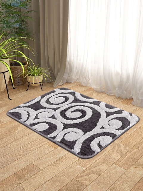 

KICA Charcoal Super Soft Embossed Design Microfibre Anti-Skid Mat