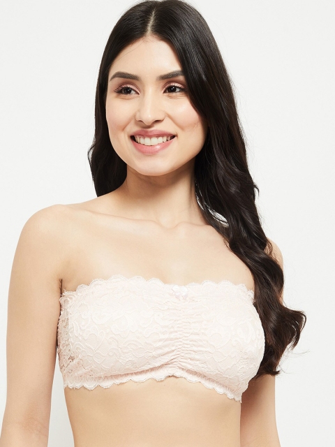 

max Peach-Coloured Floral Everyday Bra Lightly Padded