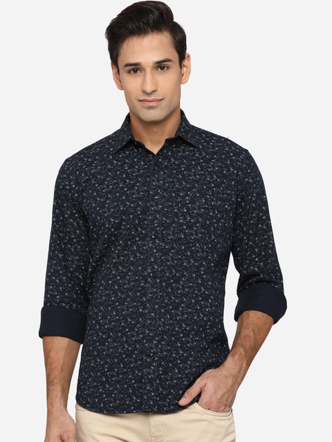 

JADE BLUE Men Blue Classic Slim Fit Opaque Printed Casual Shirt