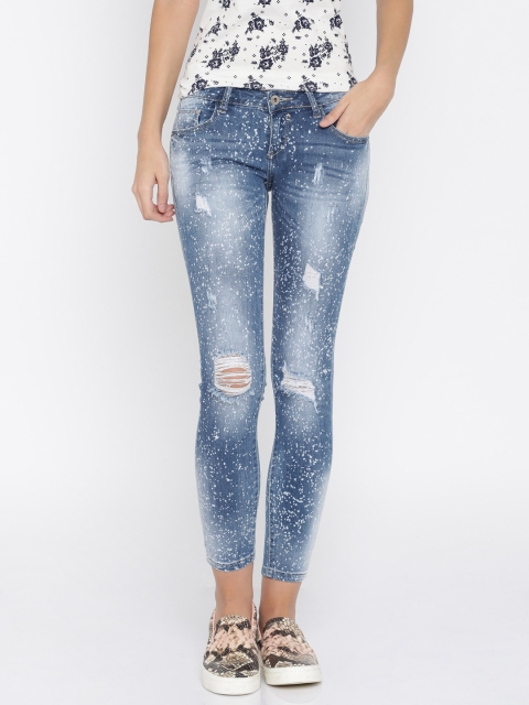 

Deal Jeans Women Blue Skinny Fit Mid Rise Mildly Distressed Jeans