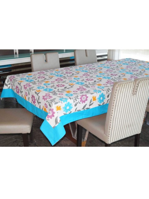 

Lushomes Multicolored 4 Seater Printed Cotton Table Cloth, Multi