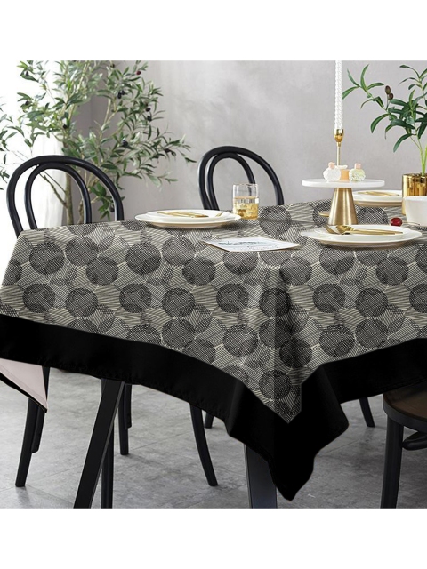 

Lushomes Multicoloured Cotton 4 Seater Geometric Printed Table Cloth, Multi
