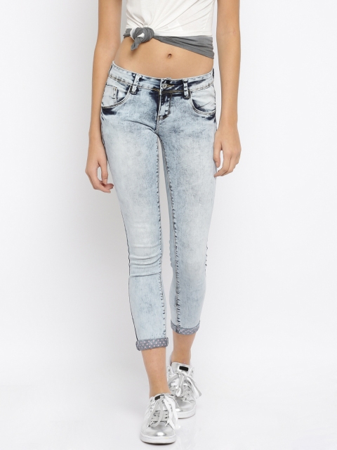 

Deal Jeans Women Blue Regular Fit Mid Rise Clean Look Cropped Jeans