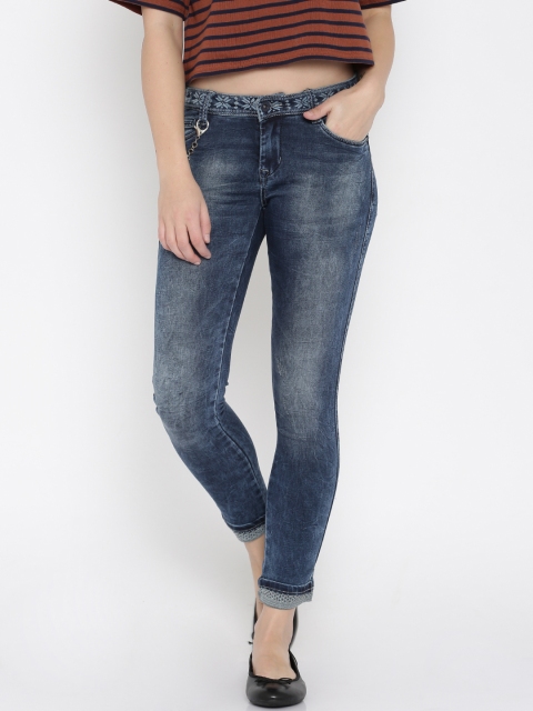

Deal Jeans Women Blue Mid-Rise Clean Look Jeans