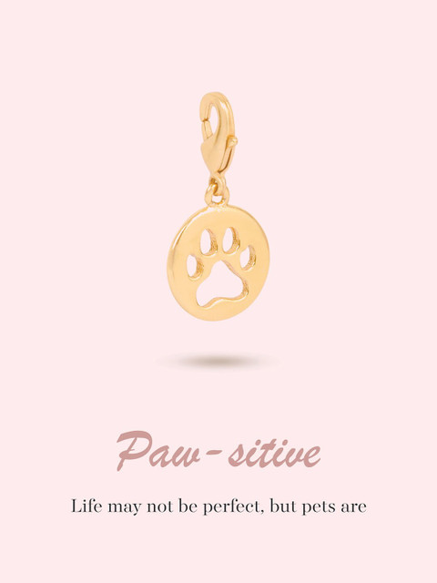 

Mikoto by FableStreet 20K Gold-Plated Paw-sitive Charm Pendant