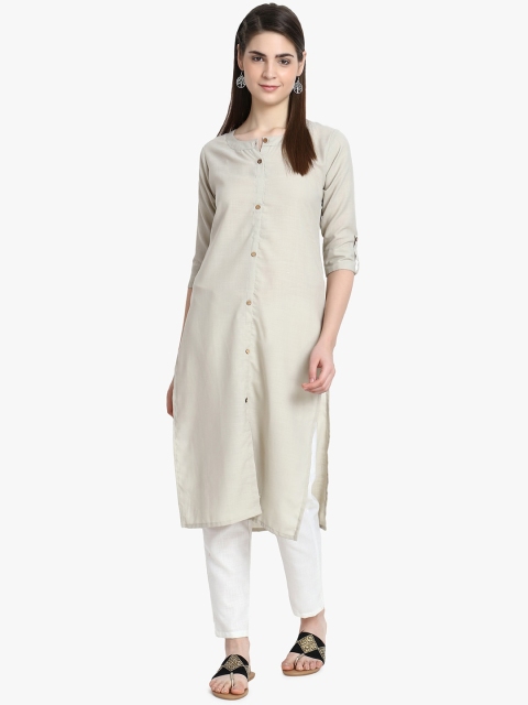 

ALC Creations Women Beige Solid Straight Kurta
