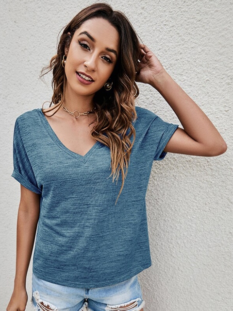 

GRACE & JACK Blue Regular Top