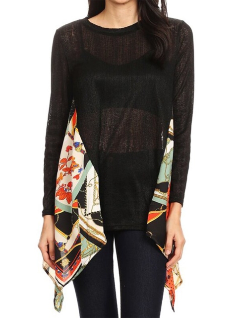 

GRACE & JACK Black Net Maxi Top