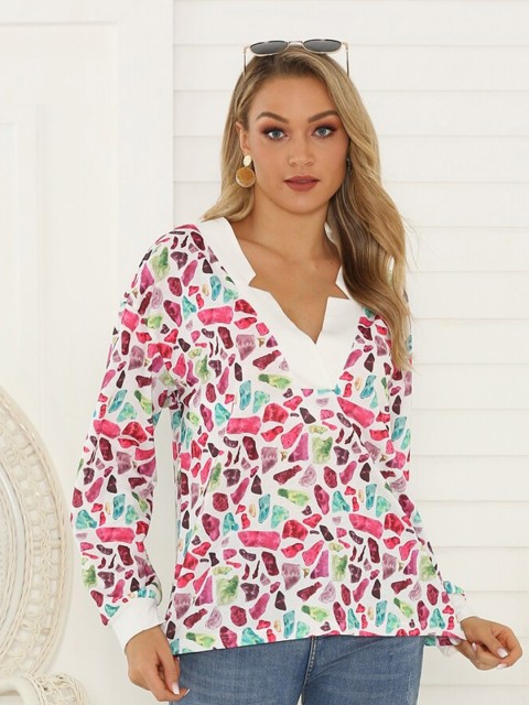 

GRACE & JACK Women Pink Abstract Top