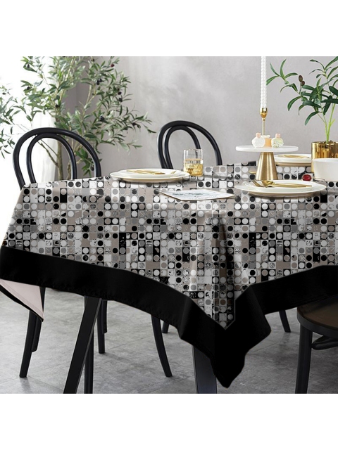 

Lushomes Multicoloured Cotton 6 Seater Small Coins Printed Table Cloth, Multi