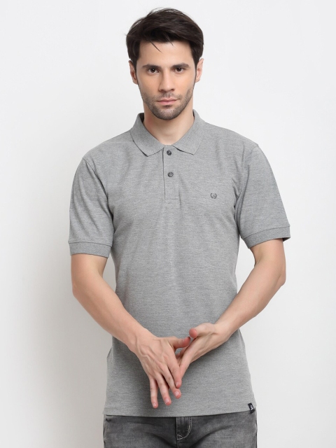 

La Mode Men Grey Slim Fit Polo T-shirt