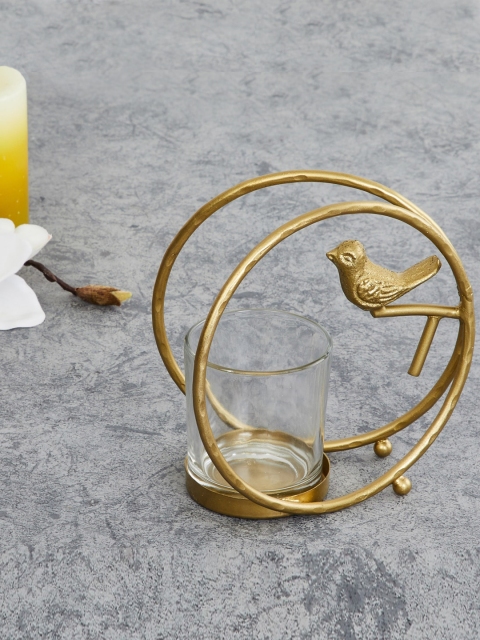 

Home Centre Gold-Toned Metal Bird Candle Holder