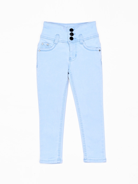 

ZOLA Girls Blue Slim Fit High-Rise Jeans