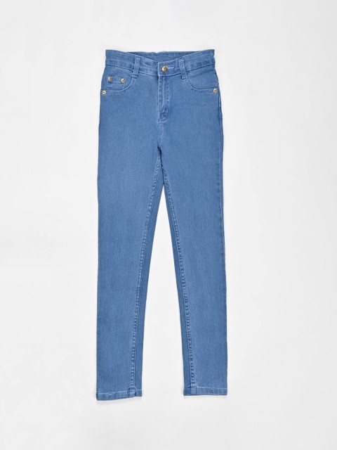 

ZOLA Girls Blue Slim Fit Cotton Jeans