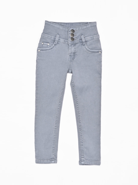 

ZOLA Girls Grey Slim Fit High-Rise Jeans