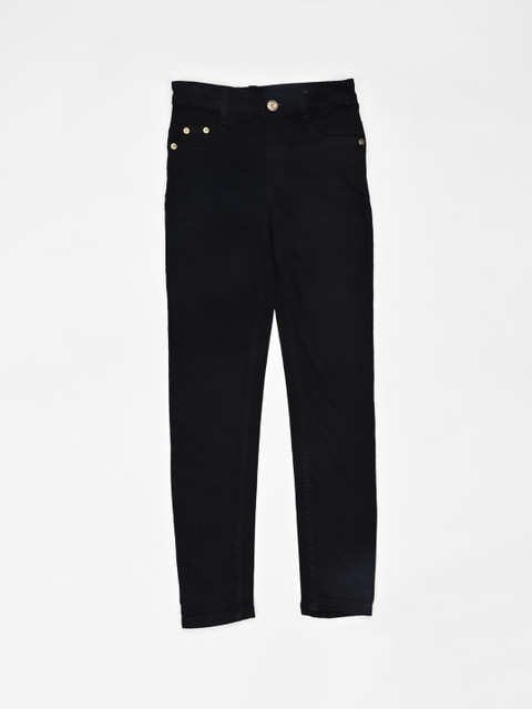 

ZOLA Girls Black Solid Slim Fit Jeans