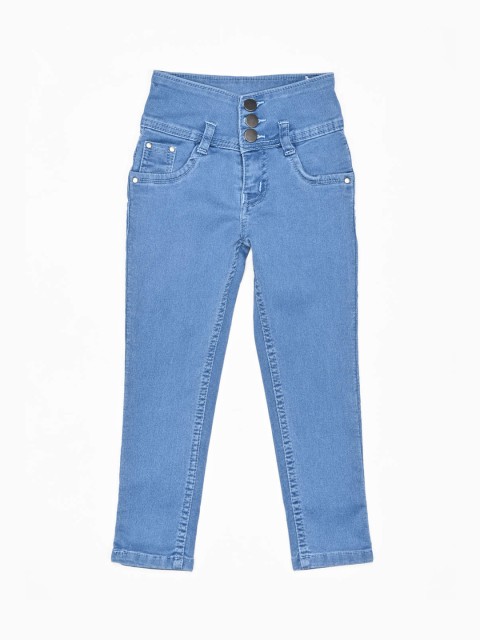 

ZOLA Girls Blue Slim Fit High-Rise Jeans