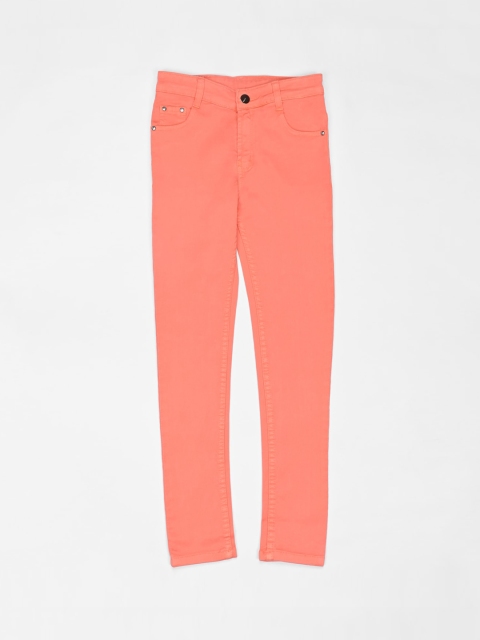 

ZOLA Girls Peach-Coloured Clean Look Slim Fit Jeans